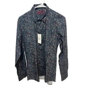 Misura mens button up long sleeve dress shirt- size Medium- NWT.